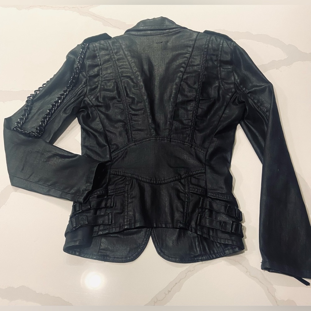 Guess Black Jeans Jacket Size Small - image 2